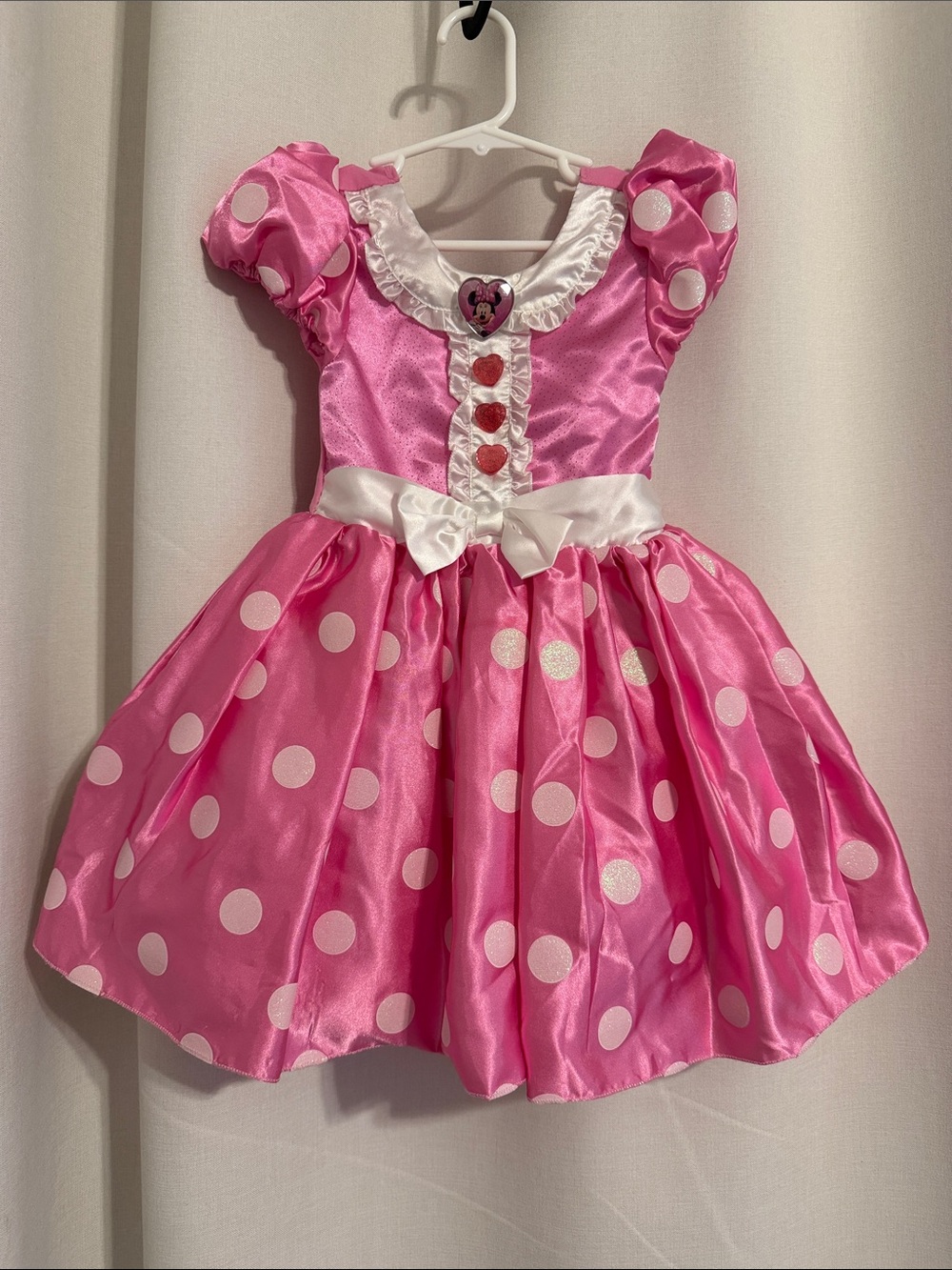 Disney Pink and White Polka Dot Minnie Dress Costume